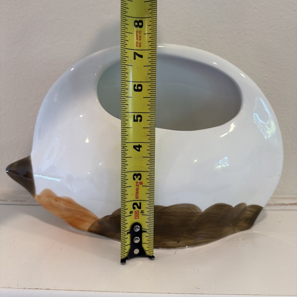 Cat Vase Planter Brown Eyed Chubby Body Mid Century Modern - Picture 3 of 8